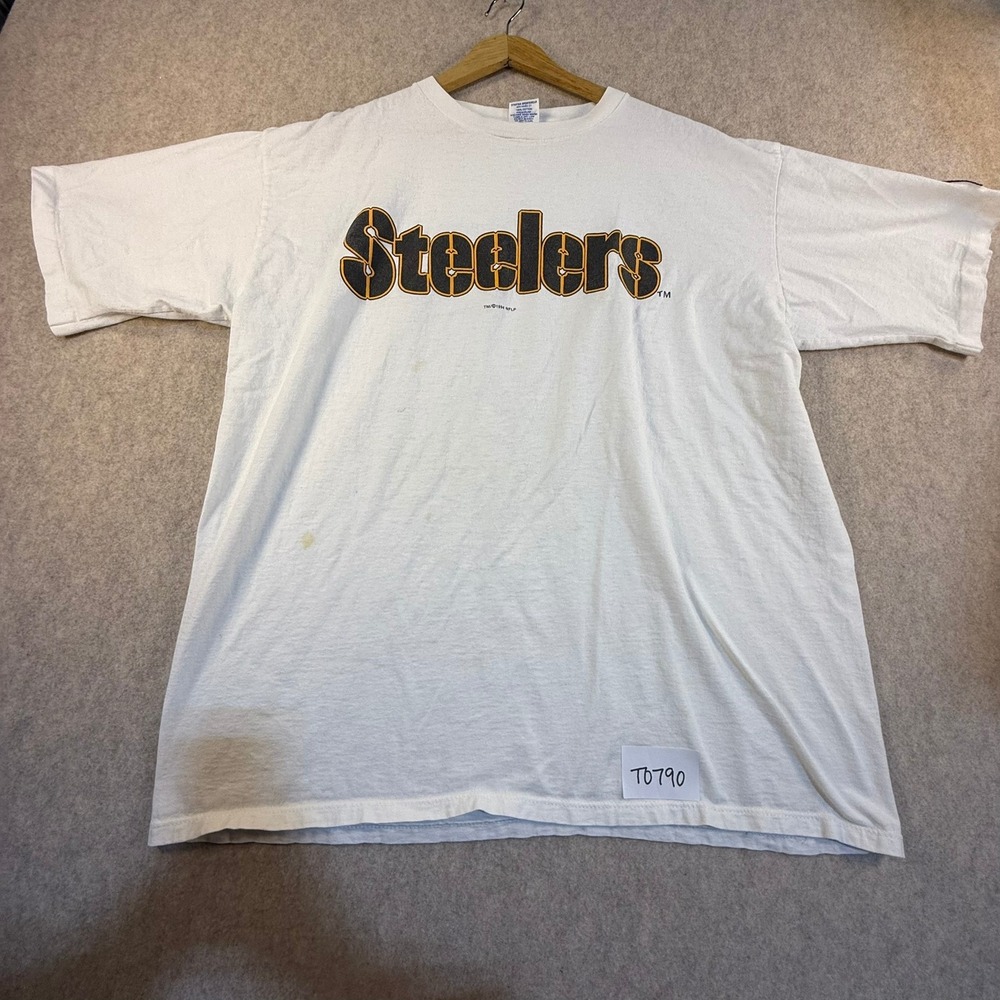 Vintage 1994 Pittsburgh Steelers Starter T Shirt Mens XL White NFL Single Stitch